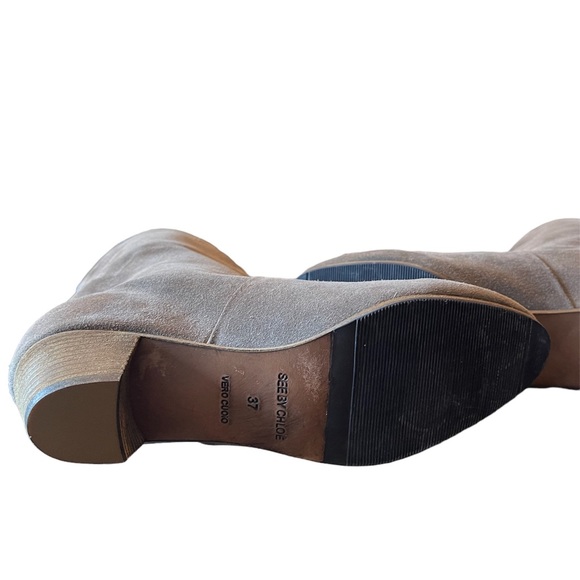 See By Chloe Suede Ankle Cowboy Boots - Picture 6 of 7
